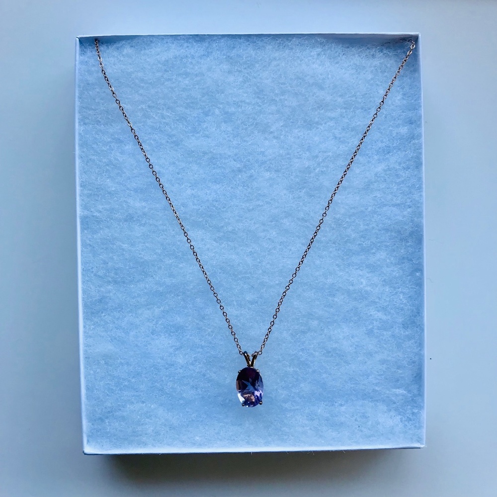 Vintage Joseph Esposito Light Amethyst Sterling Pendant Necklace
